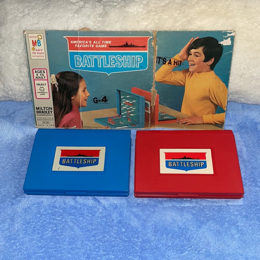 Vintage 1967 BATTLESHIP Game.  Milton Bradley Company.  Made in USA.